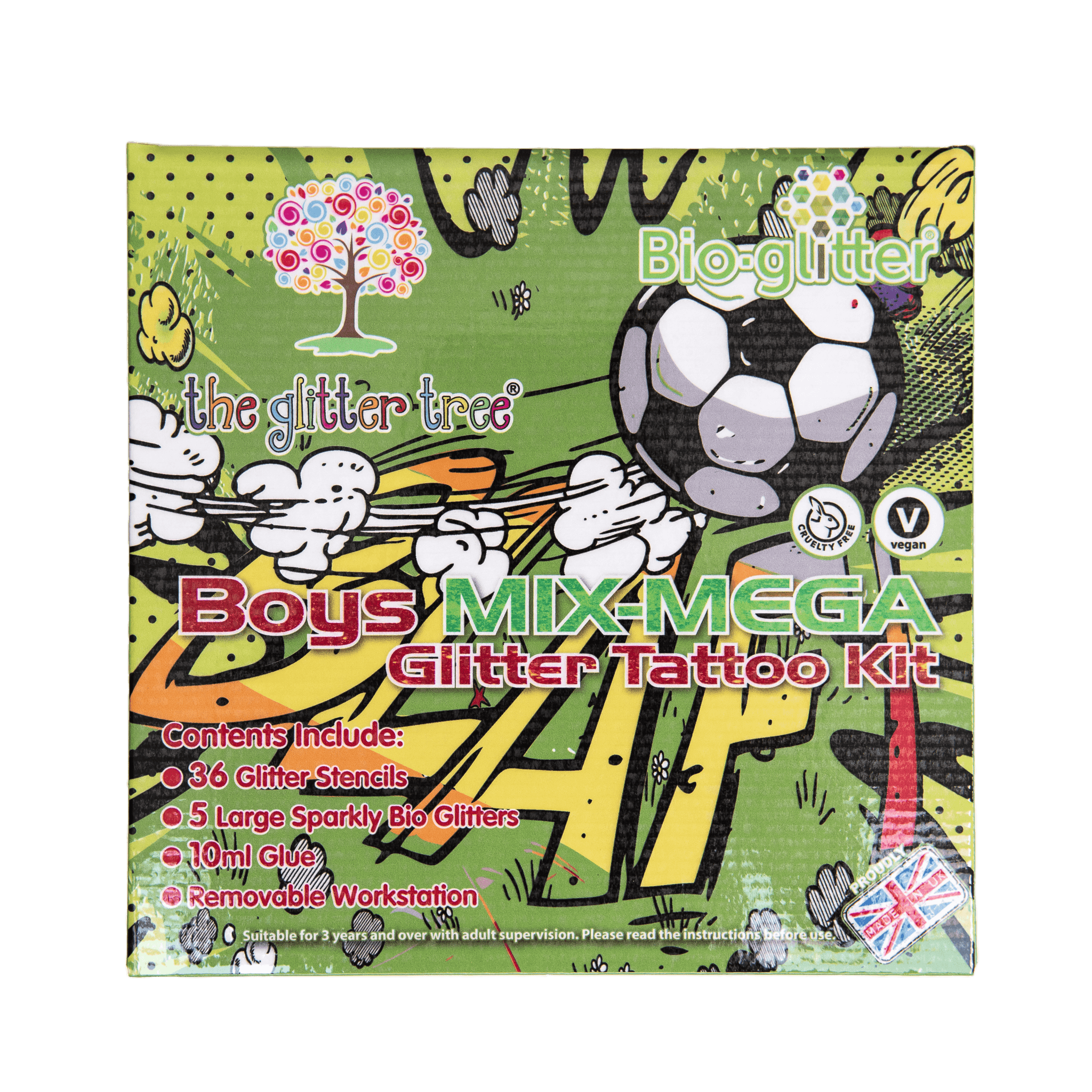 Boys Glitter Tattoo Kit - Mix Mega Party Pack