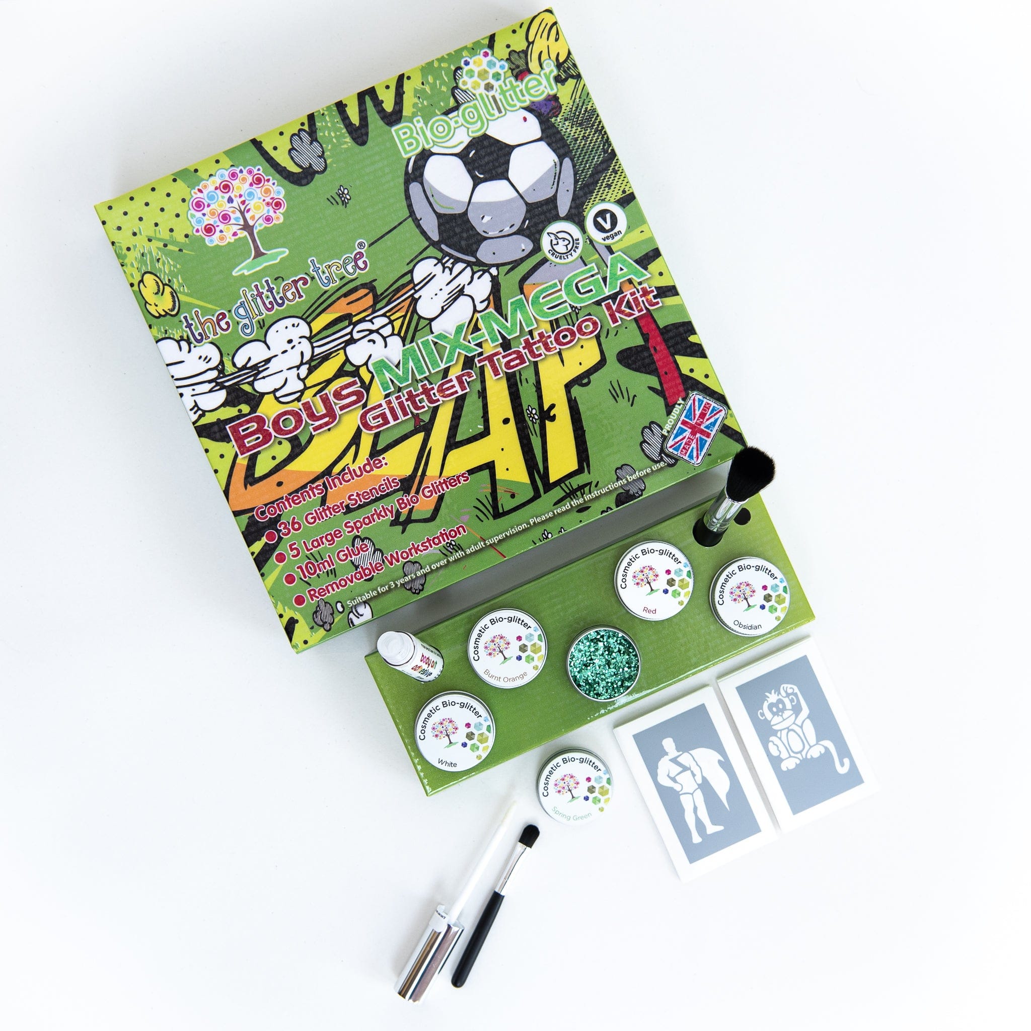 Boys Glitter Tattoo Kit - Mix Mega Party Pack