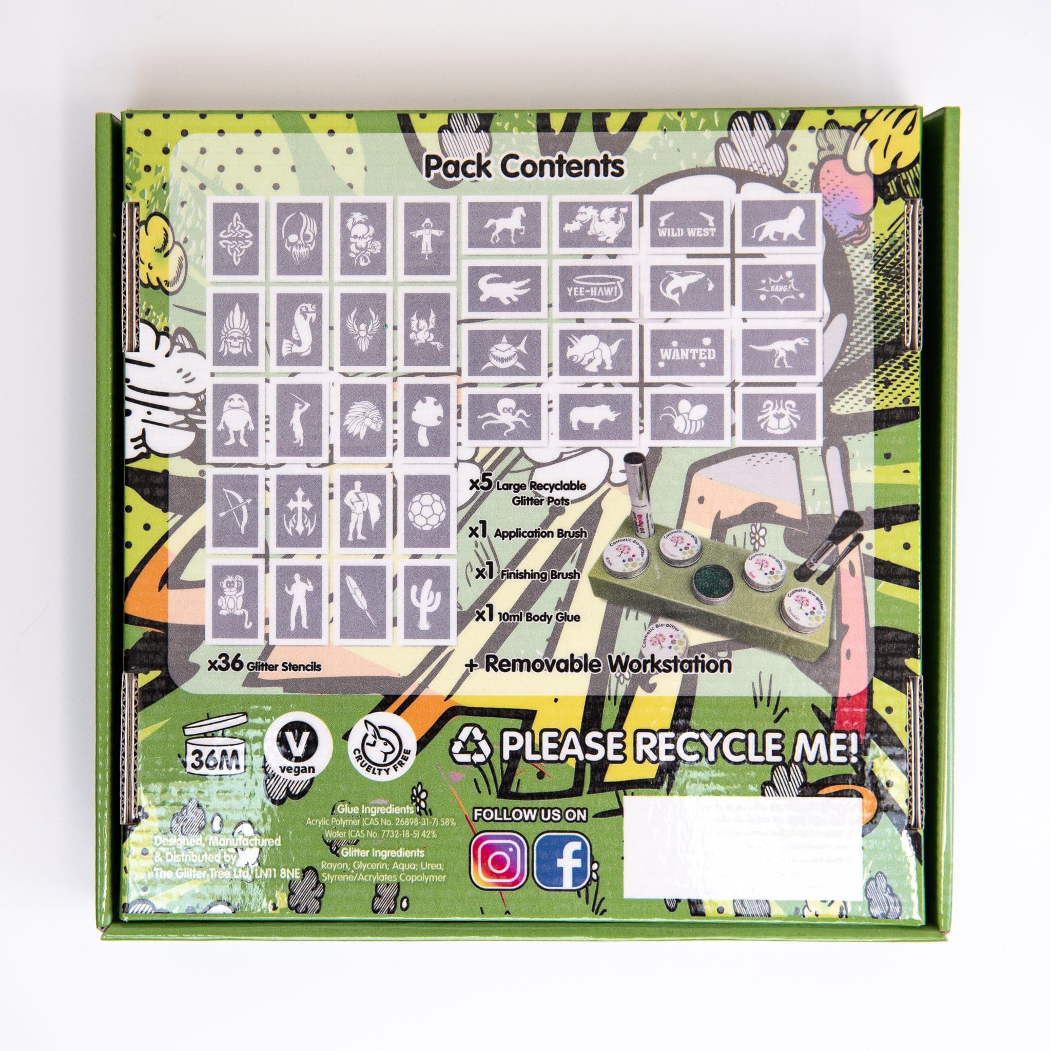 Boys Glitter Tattoo Kit - Mix Mega Party Pack