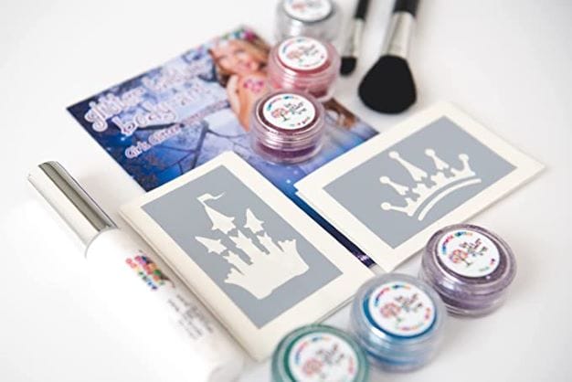 Girls glitter tattoo kit. 24 stencil kit.