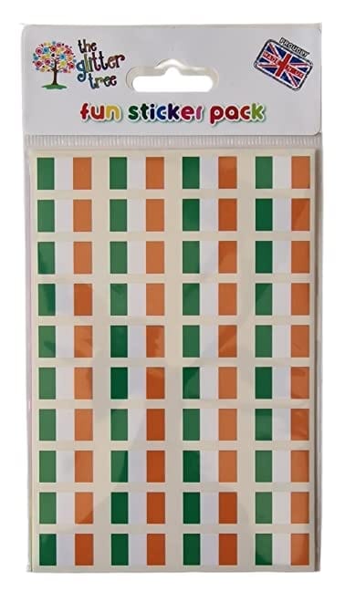 Ireland National Flag Stickers - Pack of 80 - Size 20 x 12mm - Gloss Vinyl Material - Waterproof & Weather Resistant