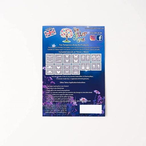 Girls glitter tattoo kit. 24 stencil kit.
