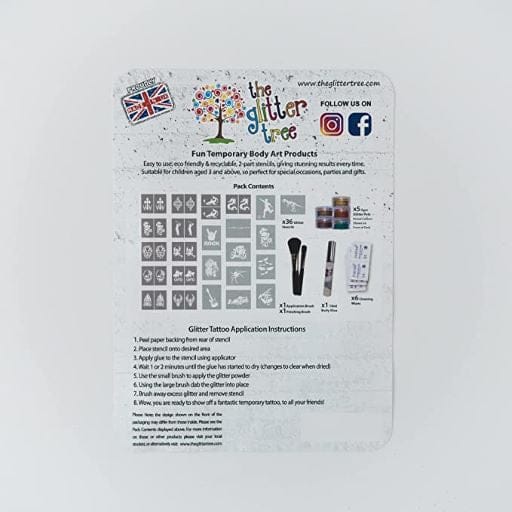 Boys Mega Glitter Tattoo Kit - Great Value 36 Stencil Party Pack