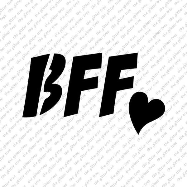 Glitter Tattoo Stencil Of BFF