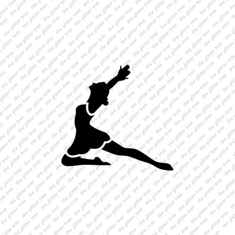 High Leap Ballet Dancer Stencil