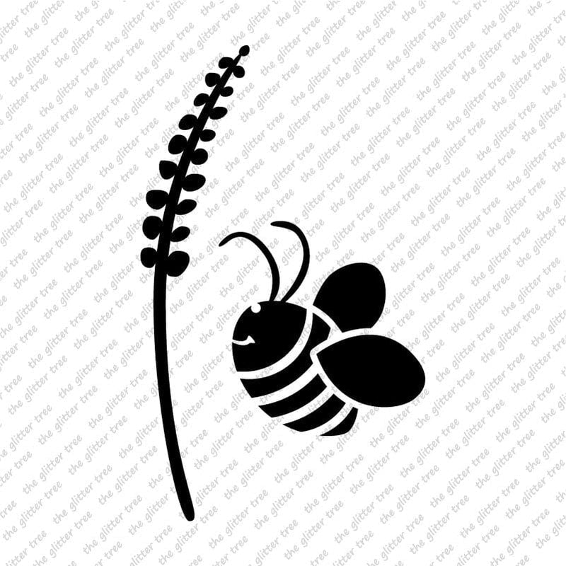 Bee & Flower Stencil
