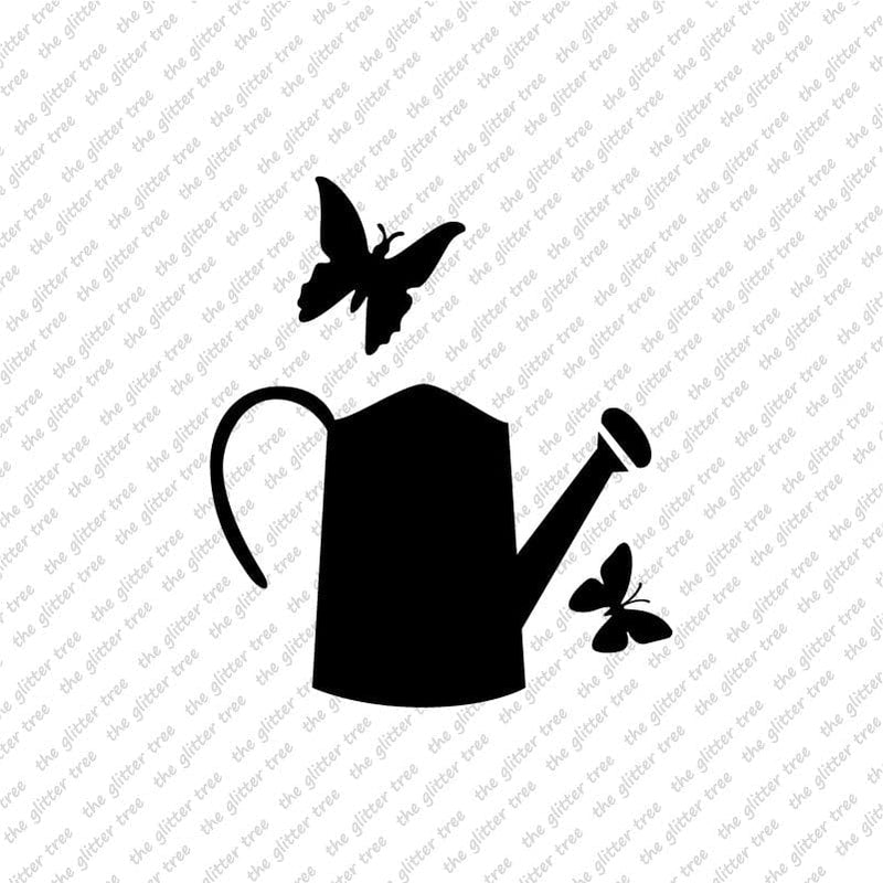 Butterfly & Watering Can Stencil