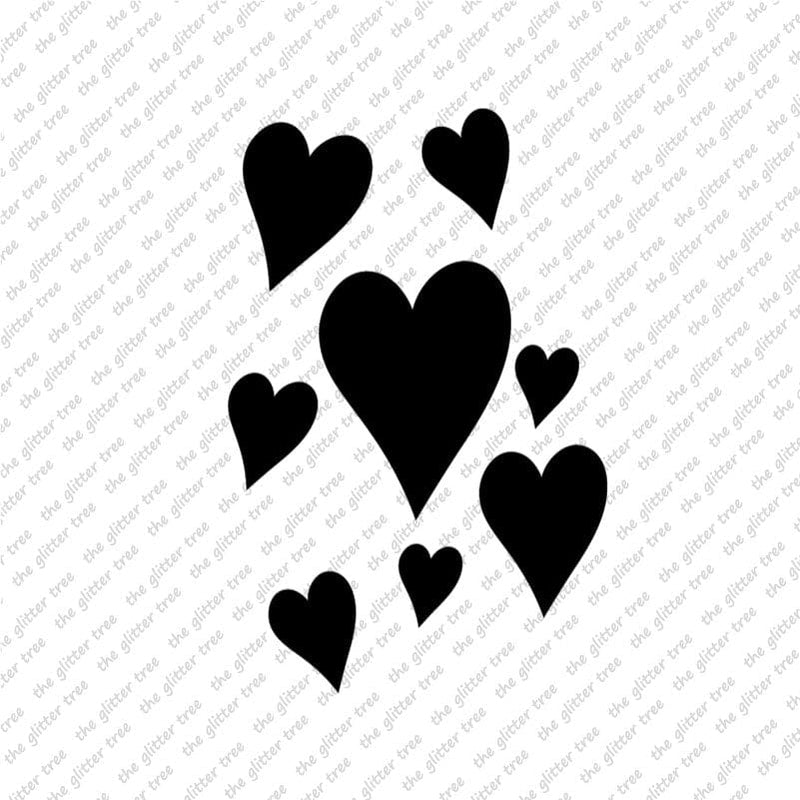 Eight Hearts Stencil