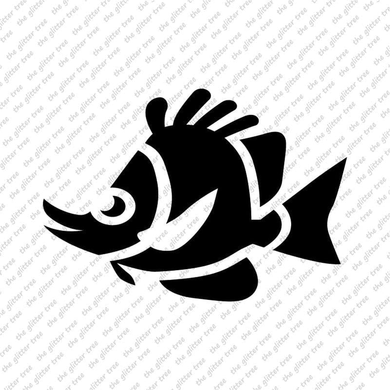 Yellow Tang Fish Stencil