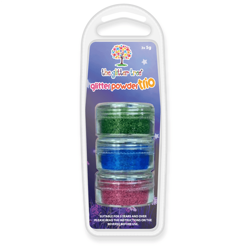 Green - Blue - Pink - 3 x 5g Cosmetic Glitter Trio