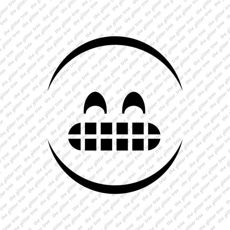 Grinning Face Stencil