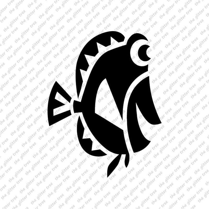 Royal Blue Tang Fish Stencil