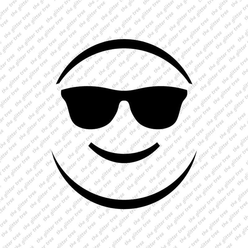 Sunglasses Face Stencil