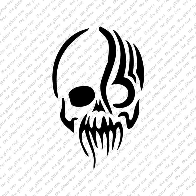 Zombie Skull Stencil