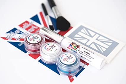 Union Jack Themed Mini Glitter Tattoo Kit