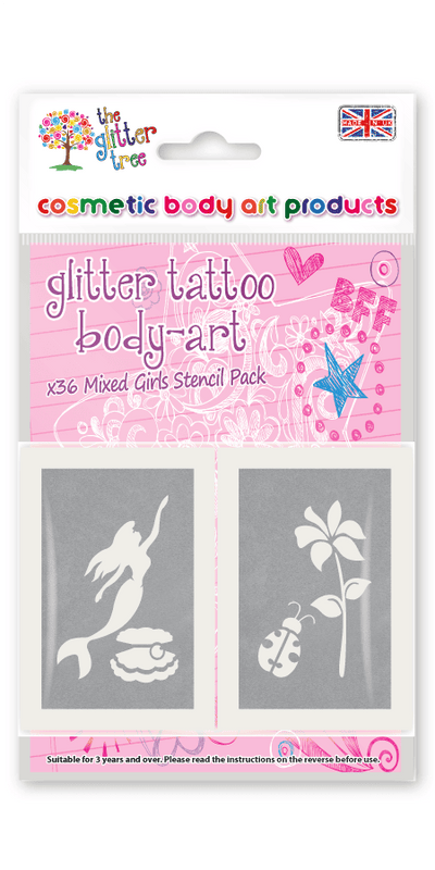 Girls Mix Mega Glitter Tattoo Stencil Refill Pack!