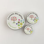 The Glitter Tree Spring Green biodegradable cosmetic glitter tins in 2.5g, 5g and 15g sizes