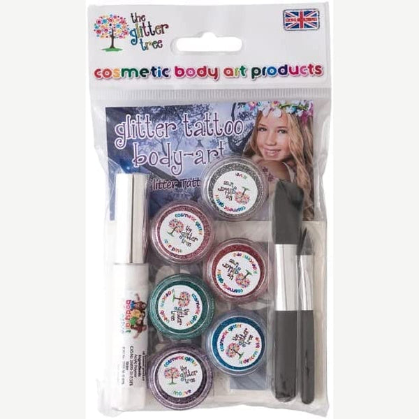 Girls Glitter Tattoo Kit | 24 Stencils