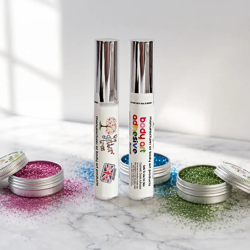 Twin Pack Body Art Adhesive | 2 x 10mL Glitter Tattoo Glue