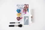 Glitter from the Pop Girl Mini glitter tattoo kit