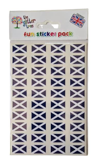 St Andrews Cross Flag Stickers - Pack of 80 - Size 20 x 12mm - Gloss Vinyl Material - Waterproof & Weather Resistant