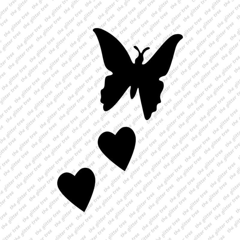 Butterfly & Hearts Stencil