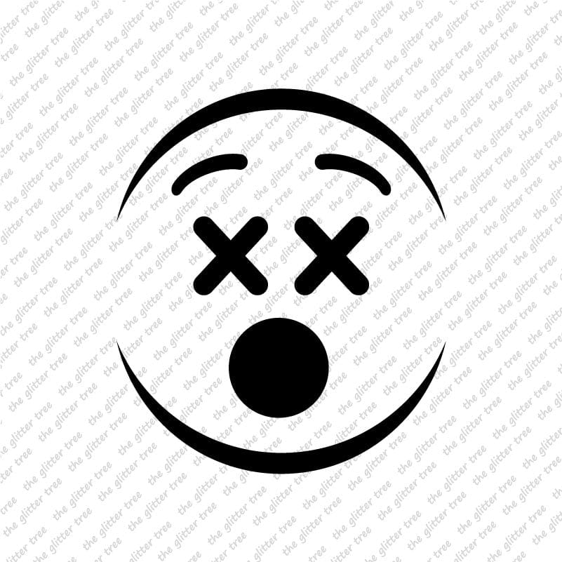 Dizzy Face Stencil
