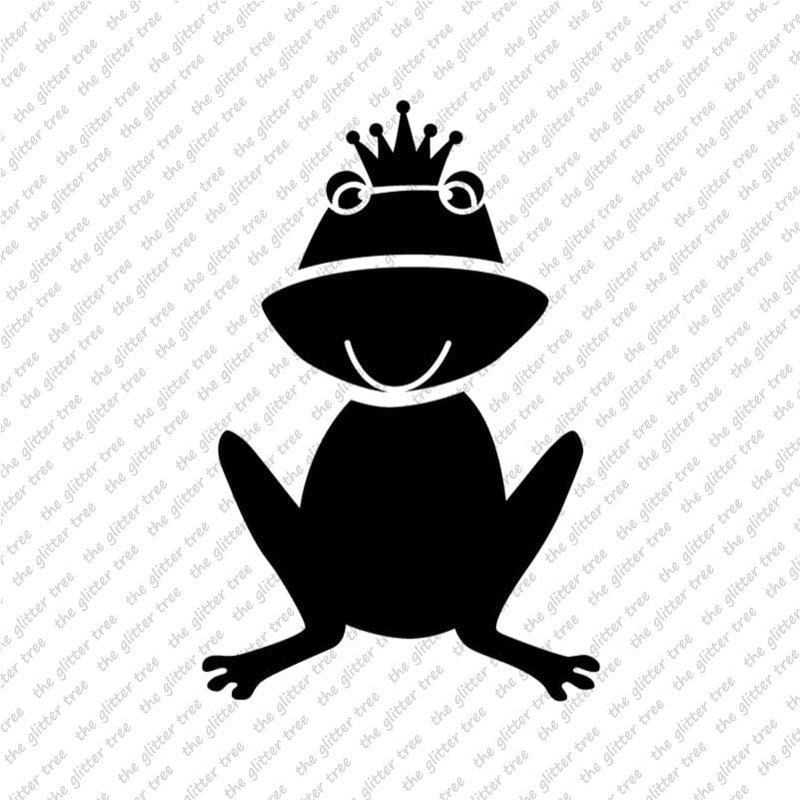 Frog with Crown Stencil