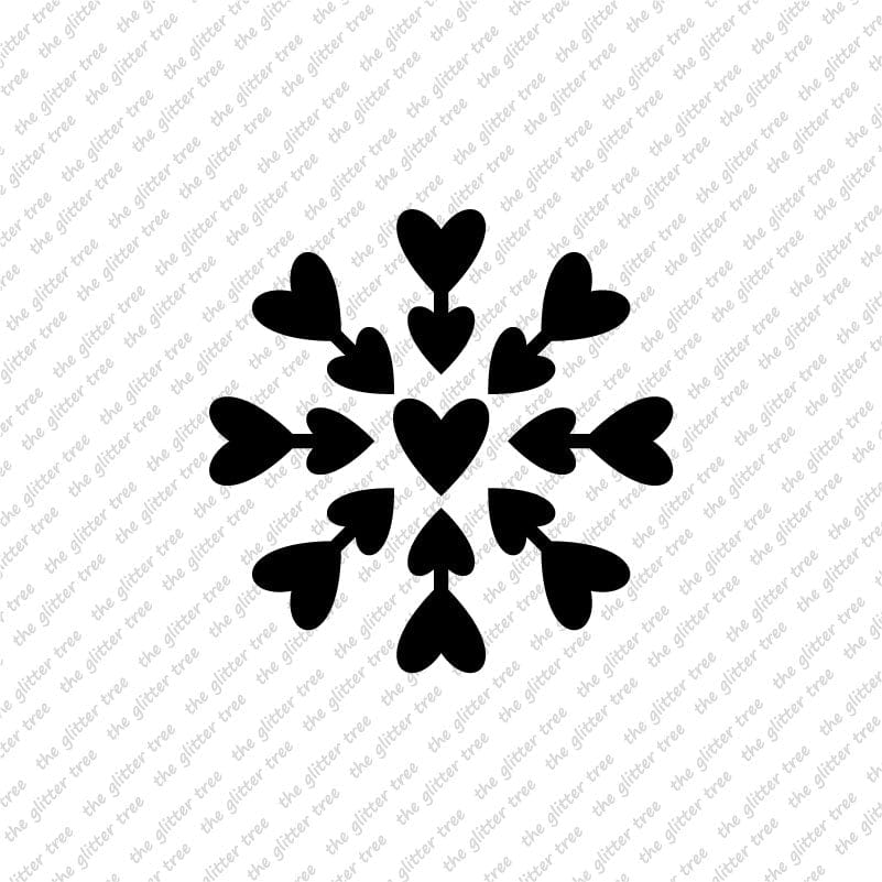 Heart Snowflake Stencil