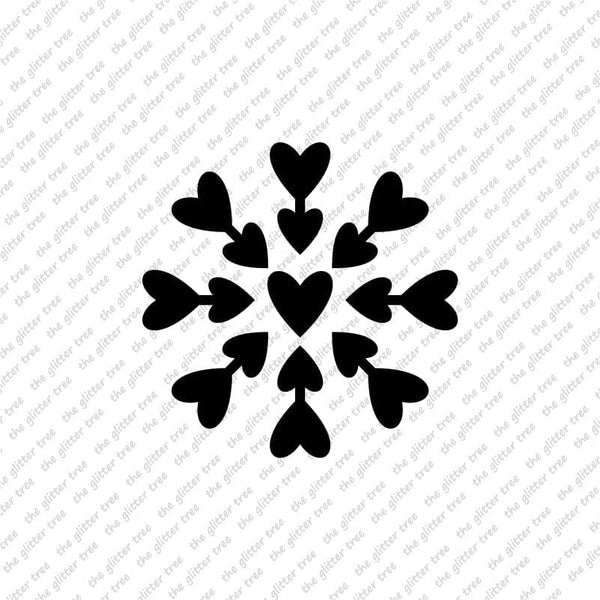 Heart Snowflake Stencil