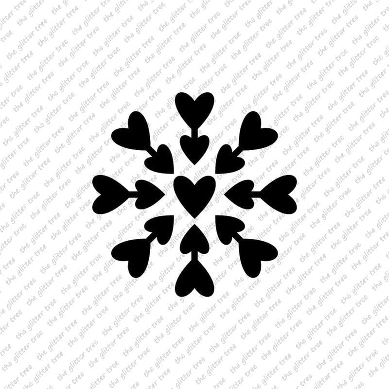 Heart Snowflake Stencil