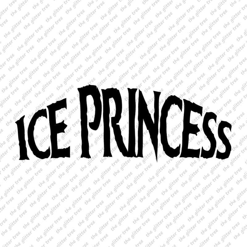 Ice Princess Text Stencil