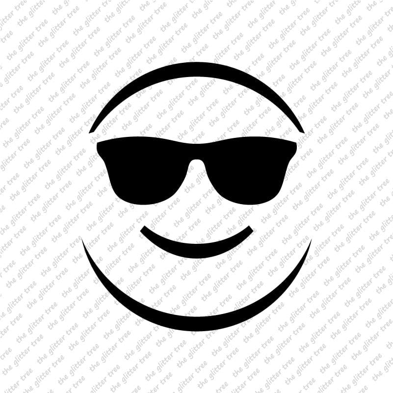 Sunglasses Face Stencil