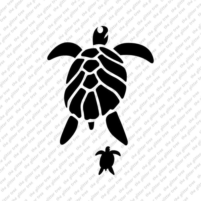 Swimming Turtles Stencil