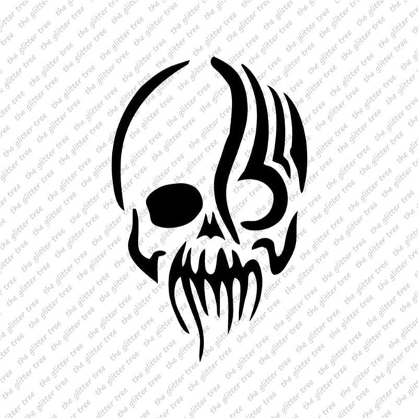 Zombie Skull Stencil