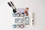 Glitter from the Boys glitter tattoo kit