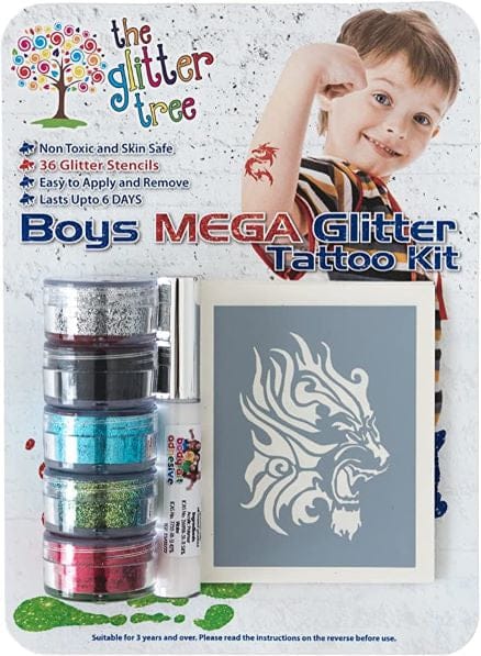 Boys Mega Glitter Tattoo Kit
