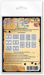Cowboys and Indians glitter tattoo stencils.