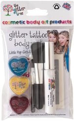 Pop Girl Mini glitter tattoo kit, made in the UK