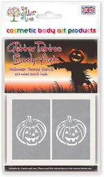 Halloween themed glitter tattoo stencils.