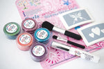 Girls fun mega glitter tattoo kit. Great value 36 stencil mega party pack.