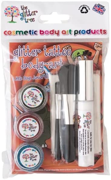 Junior Boys mini glitter tattoo kit.