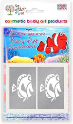 Under The Sea themed glitter tattoo stencils.